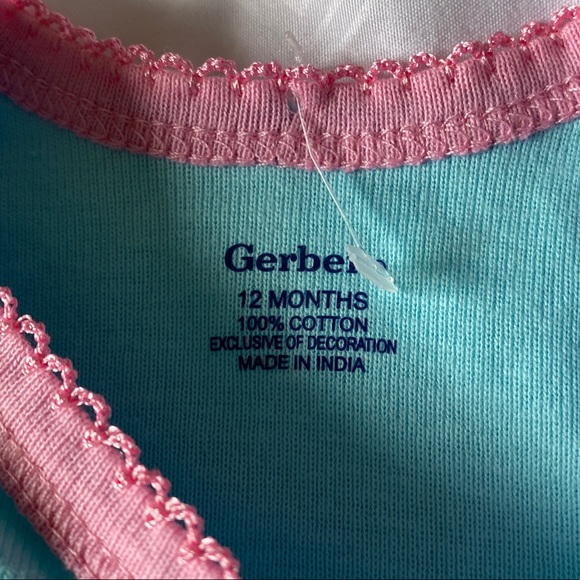 Blue and Pink Gerber Baby 3 Piece Set (12 months) - Picture 5 of 7